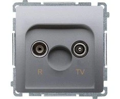Kontakt-Simon Simon Basic R- TV antenos lizdas galutinis inox (BMZAR1 / 1.01 / 21)
