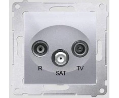 Kontakt-Simon SIMON54 RTV / SAT antenA lizdas sidabro - DASP.01 / 43