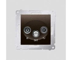 Kontakt-Simon SIMON54 RTV / SAT 1d B antenos lizdas galutinis bronza - DASK.01 / 46
