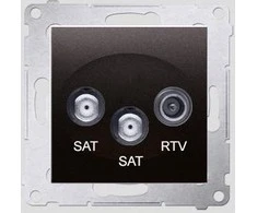 Kontakt-Simon SIMON54 SAT / SAT / RTV antenA lizdas galutinis antracitas - DASK2.01 / 48