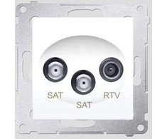 Kontakt-Simon SIMON54 SAT / SAT / RTV antenA lizdai galutinis balta - DASK2.01 / 11