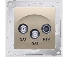 Kontakt-Simon SIMON54 SAT / SAT / RTV antenA lizdas galutinis aukso - DASK2.01 / 44