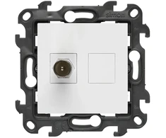 Kontakt-Simon Lizdas antenowe typu IEC-vyrams pojedyncze końcowe Simon 24 (moduł) IP20 balta (NAK1.01/11)