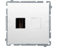 Kontakt Simon BMGHDMI.01/11 BASIC SOCET Baltas