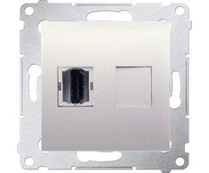 Kontakt-Simon HDMI lizdas Simon 54 grietinėlės (DHDMI.01 / 41)