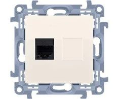 Kontakt-Simon Simon 10 singlas RJ45 kat. 6 kremas (C61.01 / 41)