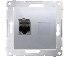 Kontakt Simon KOMP.ŽEMINIMAS.RJ45 CAT6E TRANS.SIDABRAS MATINIS SIMON54