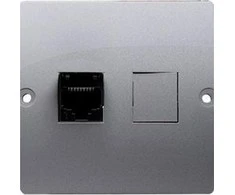Kontakt-Simon Simon Basic kompiuterio lizdas vienas RJ45 kat. 5E inox (BMF51.02 / 21)