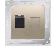 Kontakt-Simon SIMON54 kompiuterių lizdai RJ45 cat.6 su aukso diafragma - D61.01 / 44