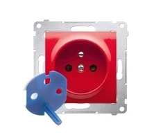 Kontakt Simon DATA SINGLE SOCKET OUTLET WITH SOCKET ACCESS ELEMENT DGD1.01/22-SIMON54 250 V 16 A