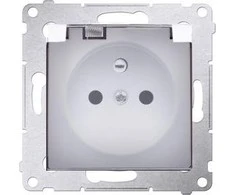 Kontakt Simon GN.IP44 B/USSZ.TRANSP. Baltas SIMON54