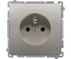 Kontakt-Simon Simon Basic vienspalvis lizdas su 16A satino pagrindu (BMGZ1.01 / 29)