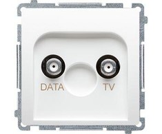Kontakt-Simon Simon Basic F tipo baltas TV- duomenų lizdas (BMAD1.01 / 11)