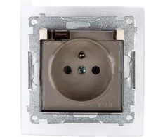 Kontakt Simon GN.IP44 SU/TRANSP.SEAL KREMU SIMON54
