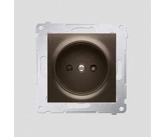 Kontakt-Simon SIMON54 vienas b / w 16A IP20 su bronzos diafragma - DG1Z.01 / 46