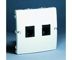 Kontakt-Simon Telefono lizdas dvivietis RJ11, baltas (CT2.01 / 11)