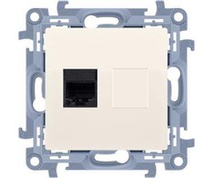 Kontakt-Simon Telefono lizdas Simon 10 single RJ12 creamy (CT1.01 / 41)