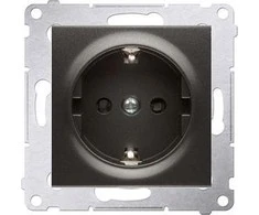 Kontakt-Simon Plug lizdas vieno žemės Schuko 16A IP20 antracitas (DGSZ1CZ.01 / 48)