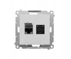 Kontakt Simon GN.2-KR.KOM.RJ45 K.6E P.ALU.MAT SIMON55