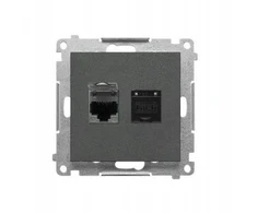 Kontakt Simon GN.2-KR.KOM.RJ45 K.6 P. GRAFIT.M.SIMON55