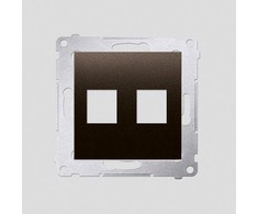 Kontakt-Simon Prijungia dvigubą elektroninį lizdą 2xRJ Keystone butas bronzA (DCP2.01 / 46)