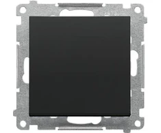 Kontakt-Simon Single mygtukas Kontakt-Simon 55 TP1.01/149 užmezgantis kontaktą be piktogramos, modulis 10 AX, 250V~, juodos matinės greitosios jungtys
