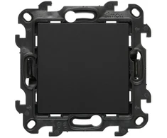 Kontakt-Simon Simon 24 kryžminė jungtis be piktogramos su LED foniniu apšvietimu, juoda matinė NW7L.01/X/49