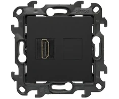 Kontakt Simon Kontaktai-Simon Simon 24 Lizdas HDMI 2.1 single juoda mat NGHDMI121.01/49