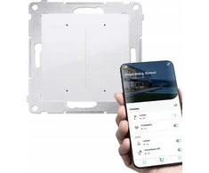 Kontakt-Simon Simon 54 GO Lighting mygtuko valdiklis - 2 5A išėjimai, išmaniuoju telefonu valdomas WiFi 230V (modulis) baltas DEW2W.01/11