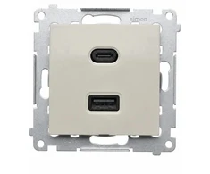 Kontakt Simon Įkroviklis USB C+A 30W KASZMIR SIMON54