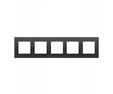 Kontakt Simon DRN5/83 Simon 54 Nature 5 dalių metalinis rėmas, Inox Dark DRN5/83