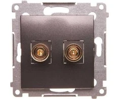 Kontakt-Simon Simon 54 Premium vieno garsiakalbio lizdas (iki 6 mm2), VDL2.01 / 48, antracitas (VDG- 010002- 048)