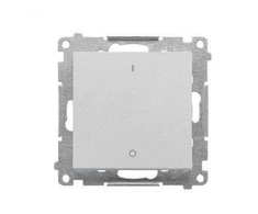 Kontakt-Simon Simon 55 Łącznik dwubiegunowy (moduł) 10 AX, 250 V~ szybkozłącza aluminiowe matowe TW2.01/143