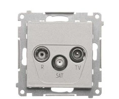 Kontakt Simon TASK.01/143 Simon 55 R-TV-SAT antenos terminalas/galinis lizdas (modulis). 1x Įėjimas: 5 MHz 2,4 GHz Matinis aliuminis TASK.01/143