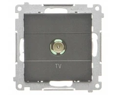 Kontakt Simon TAK1.01/149 Simon 55 Lizdas antenowe TV pojedyncze (moduł). Do instalacji indywidualnych Juodas mat TAK1.01/149