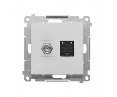 Kontakt Simon GN.ANTE."F"+RJ45 K.6 ALU.MAT SIMON55