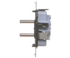 Kontakt Simon SGZ2CMR Simon 55 Lizdas wtyczkowe podwójne su uziemieniem (mechanizm) 16 A, 250 V~, szybkozłącza, juoda rama SGZ2CMR