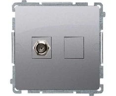 Kontakt-Simon Simon Basic Lizdas antenowe typu F pojedyncze nerūdijantis plienas BMAF1.01/21