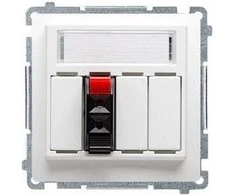 Kontakt-Simon Simon Basic Kištukinis lizdas su vienu garsiakalbiu, kurio aprašymas baltas BMGL31.01 / 11 (WMUG- 01000x- 1011)