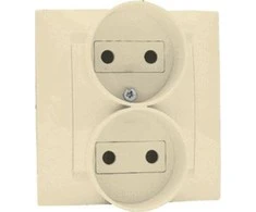 Kontakt-Simon Simon Basic Double b / u lizdas komplektuojamas su rainelės plieno inOx BMG2Z / 21