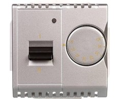 Kontakt-Simon Simon Basic Temperatūros reguliatorius su vidiniu davikliu 16A 230V sidabro kilimėlis (BMRT10w.02 / 43)