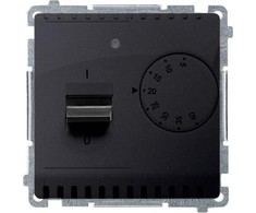 Kontakt-Simon Simon Basic temperatūros reguliatorius su vidiniu jutikliu, matinis grafitas BMRT10W.02/28