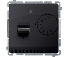 Kontakt-Simon Simon Basic temperatūros reguliatorius su vidiniu jutikliu, matinis grafitas BMRT10W.02/28