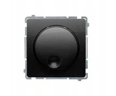 Kontakt Simon „Simon Basic“ spaudžiamas-sukamas šviesos reguliatorius (modulis), 20–500 W, 230 V, juodas BMS9T.01/49