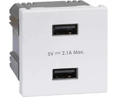 Kontakt-Simon Simon Connect USB įkroviklis K45 tipo A lizdas 5V/2.1A grynai baltas K126E/9 TSC-K126E-9