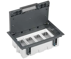Kontakt-Simon Simon Connect grindų dėžutė KF, atitinkanti SF470/1, reguliuojama 70-105 mm, 8 x K45 moduliai, pilkos spalvos (KF870/1)