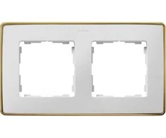 Kontakt-Simon Simon Detail 82 Dukart rėmelis Detail Select-metal BIALA / Base Gold 8201620-245
