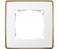 Kontakt-Simon Simon Detail 82 Vieno rėmo Detail Select-metal BIALA / Base Gold 8201610- 245