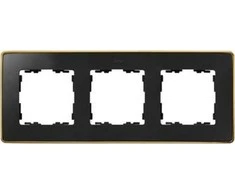 Kontakt-Simon Simon Detail 82 Triple Frame Detail Select-metal GRAFIT / Base Gold 8201630-242