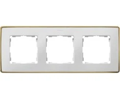 Kontakt-Simon Simon Detail 82 Triple Frame Detail Select-metal BIALA / Base Gold 8201630-245